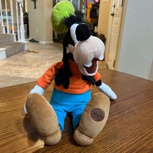 Disney Store Exclusive Goofy Plush Toy with Orange and Blue Outfit